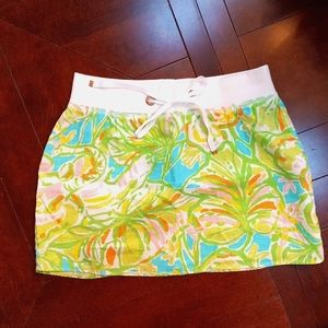 Authentic Lilly Pulitzer size XS linen tropical print skirt